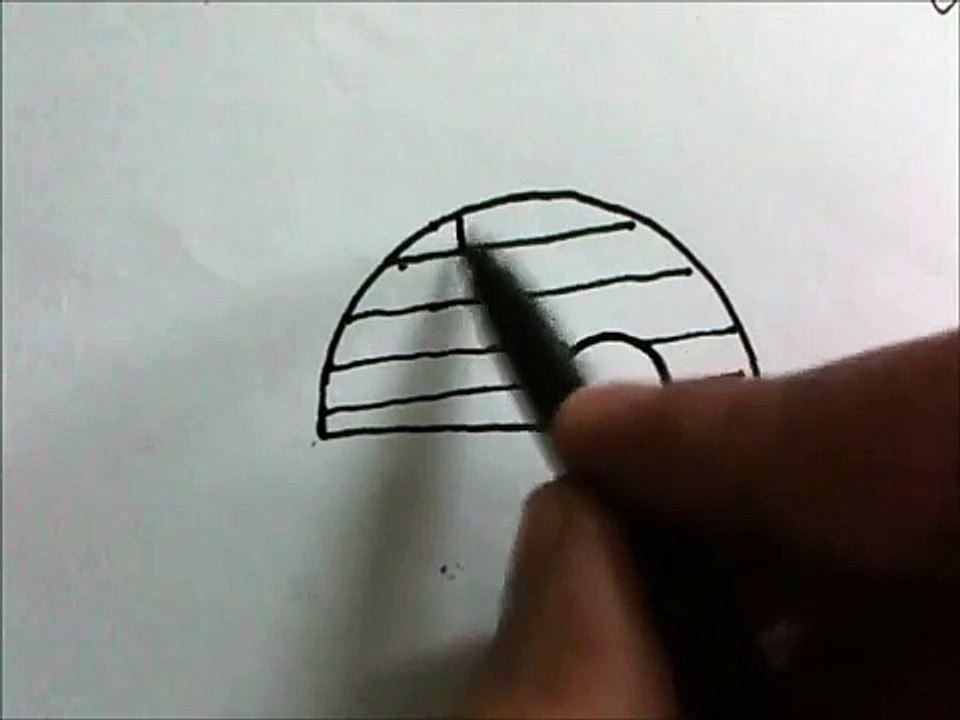 How to draw Cartoon Eskimo Ice house