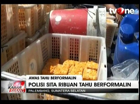 Polisi Palembang Sita Tahu dan Tempe Berformalin