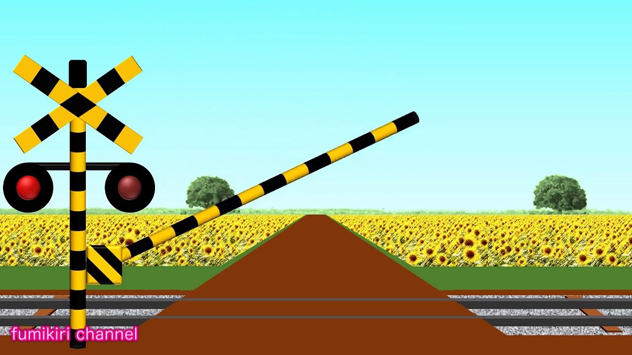 Learn Rainbow Colors with Freight train | 虹の色を覚える踏切アニメ