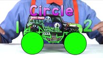 Monster Truck Toys for Kids - learn Shapes of the trucks while jumping and hikin