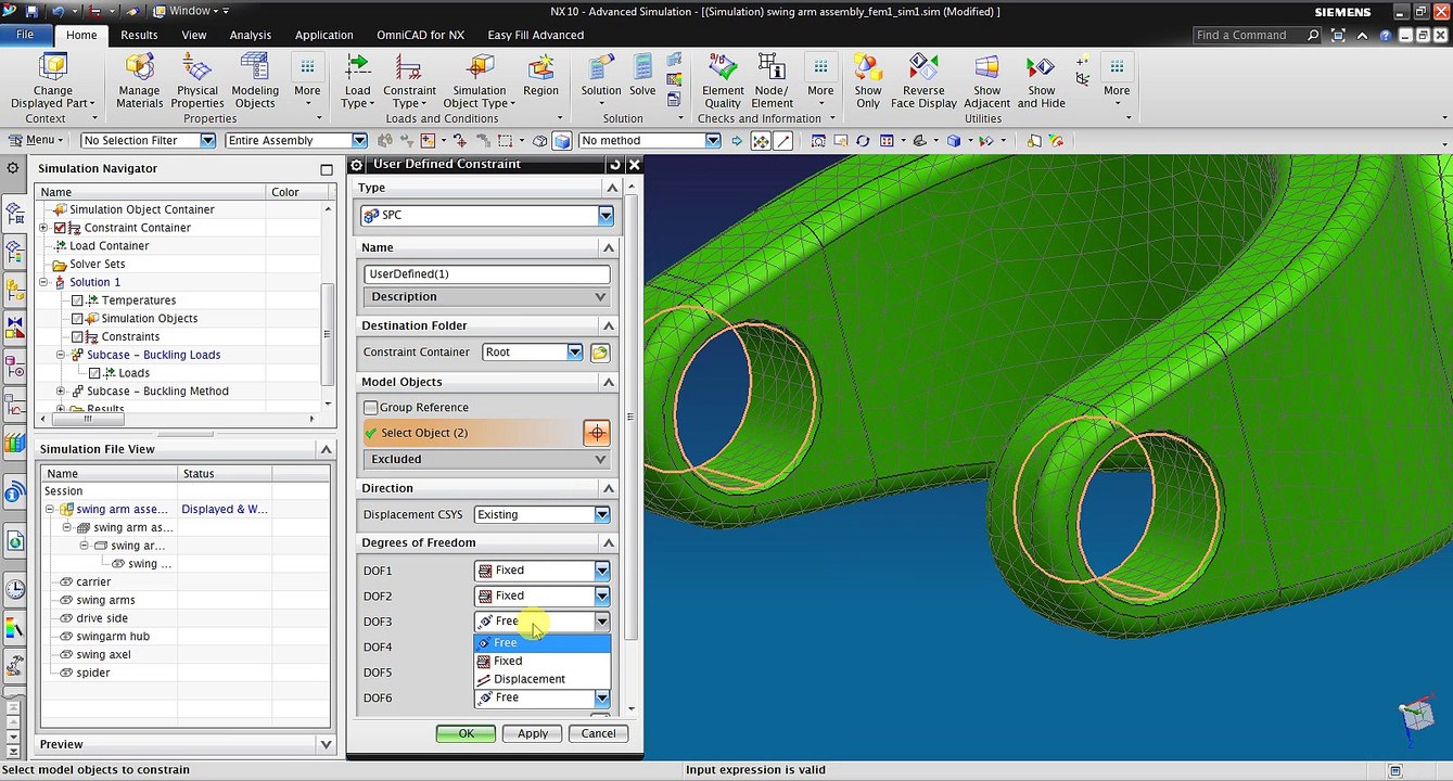Linear Buckling Simulation