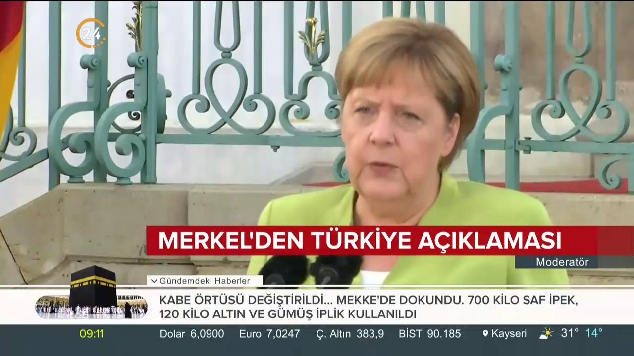Merkel'den Türkiye açıklaması