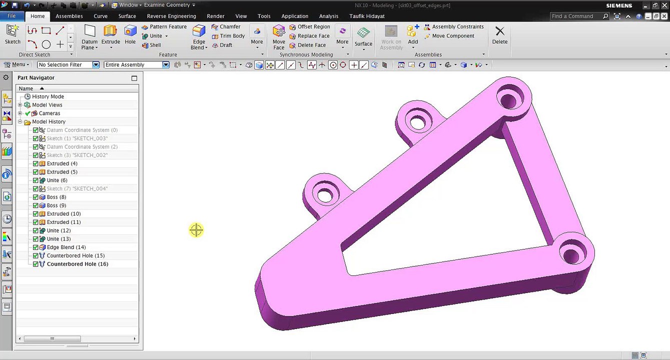 NX Basic Modeling 101 - Create Sketch and Resize Blend