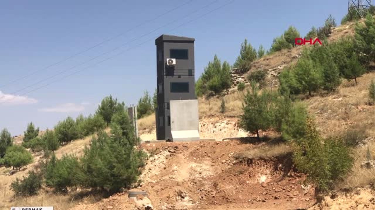 Diyarbakdiyarbakır-Mardin Karayoluna Korucular İçin 10 Tonluk Zırhlı Güvenlik Kuleleri Konuldu