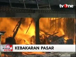 Puluhan Kios Pasar Wisata Pangandaran Ludes Terbakar
