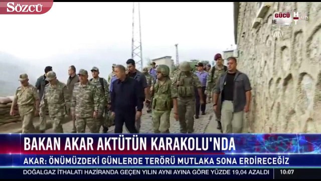 Hulusi Akar ve komuta kademesi Aktütün’de