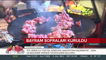 Bayram sofraları kuruldu