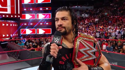 Roman Reigns to defend the Universal Title against Finn Bálor: Raw, Aug. 20, 2018
