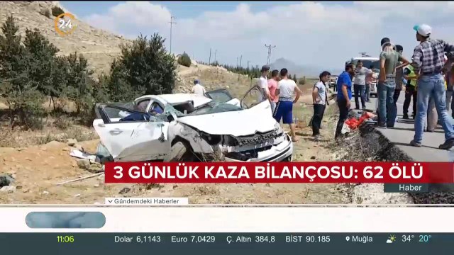 3 günlük kaza bilançosu: 62 ölü