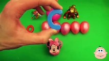 Kinder Surprise Egg Learn A Word! Spelling Play Doh Shapes! Lesson 12(Teaching Letters Ope