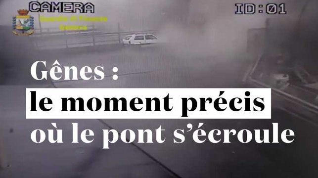 Gênes : le moment précis où le pont Morandi s'écroule
