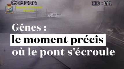 Gênes : le moment précis où le pont Morandi s'écroule
