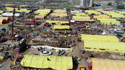 Kurban pazarında çadırlar sökülüyor - Drone - ANKARA