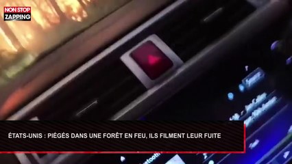 Etats-Unis : Piégés dans une forêt en feu, un père et son fils filment leur fuite (Vidéo)
