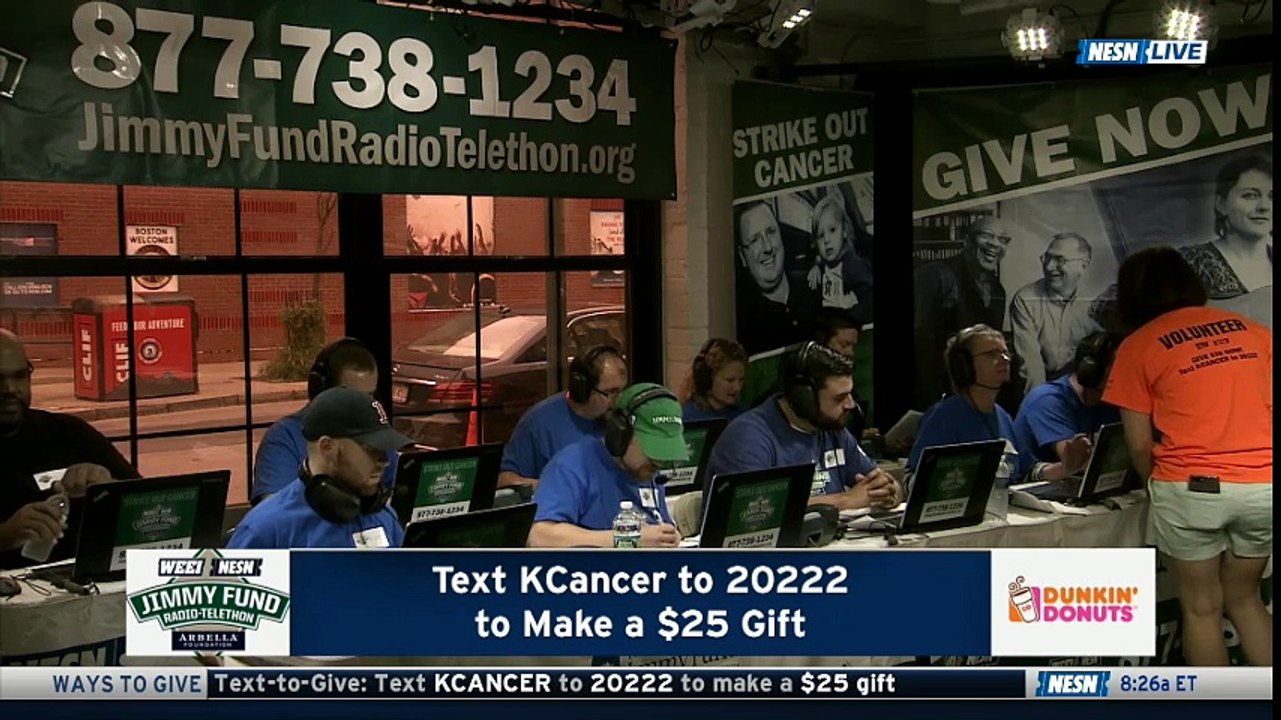 Charlie Davies joins the 2018 WEEI/NESN Jimmy Fund Radio Telethon