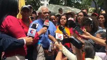 Rueda de prensa de los campesinos en la Plaza Bolívar de Caracas