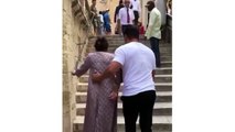 Salman Khan Helps Mother Salma Khan To Climb Stairs In Malta