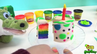 Play doh DIY How to Make Rainbow Cake