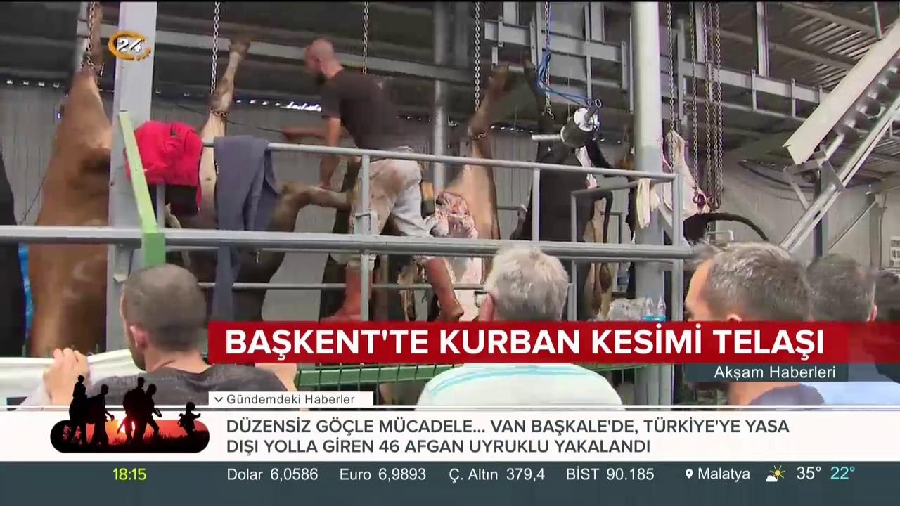Ankara'da kurban kesimi
