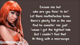 Nicki Minaj Raining Men Verse Lyrics Video