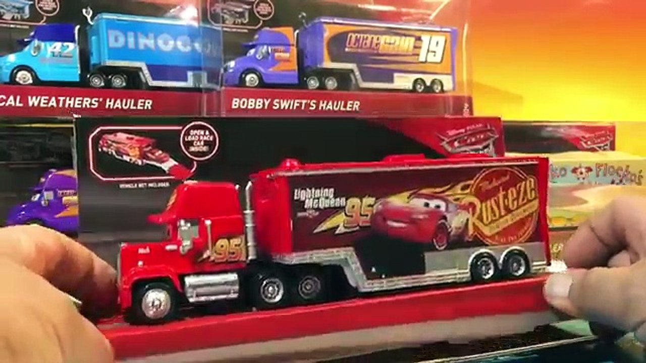 Disney cars 3 Haulers Jocko flockos Mack Lightning mcqueen bobby swift