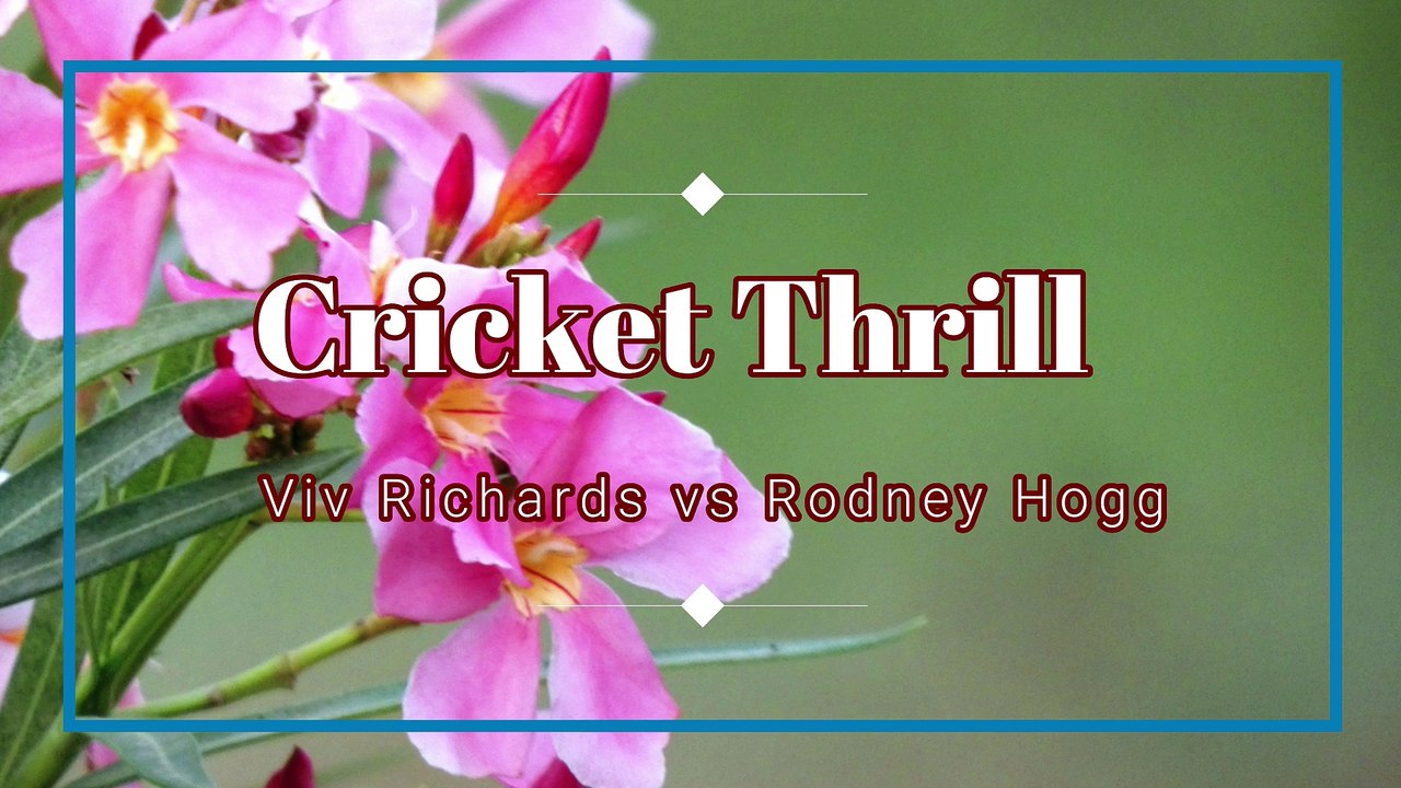 Rodney Hogg Bouncer hit on the Jaw of Viv Richards, Then He Taught How He Was Great Batsman