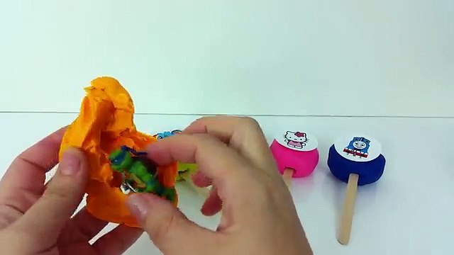 Learn Colors Play Doh Lollipop Modelling Clay Toys for Kids Peppa Pig Hello Kitty MLP Thom