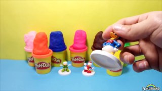 Mickey Mause Disney surprise eggs of PLay doh unboxing