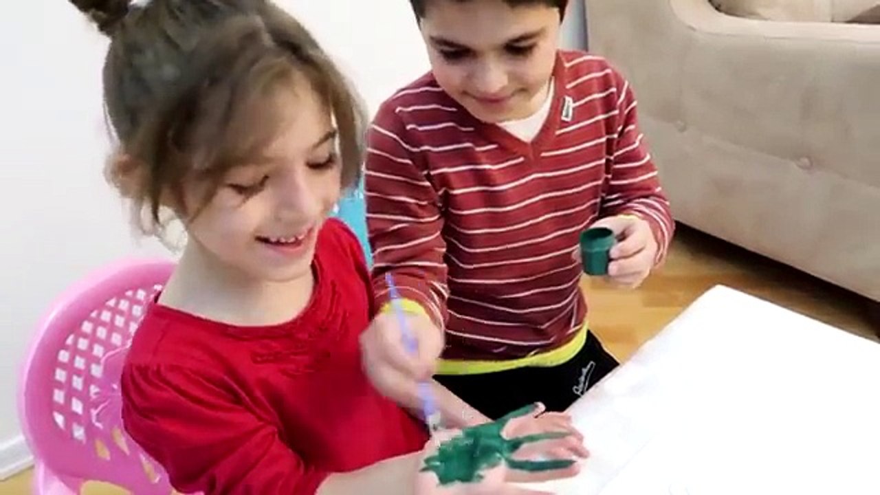 Learn Colors for Children with Baby Hand Paint Brush Colours Cute Kids Learning Educationa