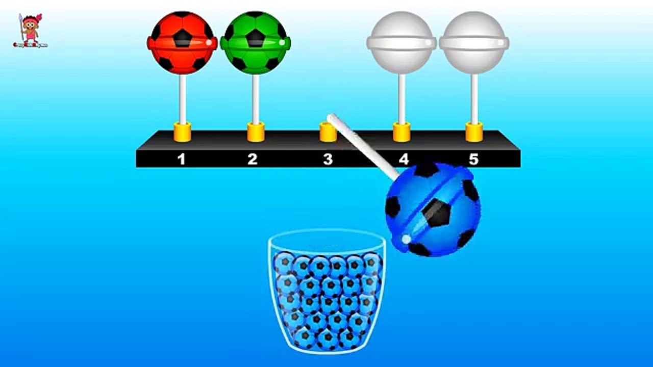 Learn Colors for Kids with Lollipop | Learn Numbers with Soccer Balls | Preschool Learning