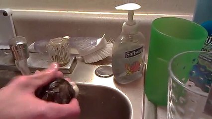 Weasel, cutest kitten ever, getting a bath!