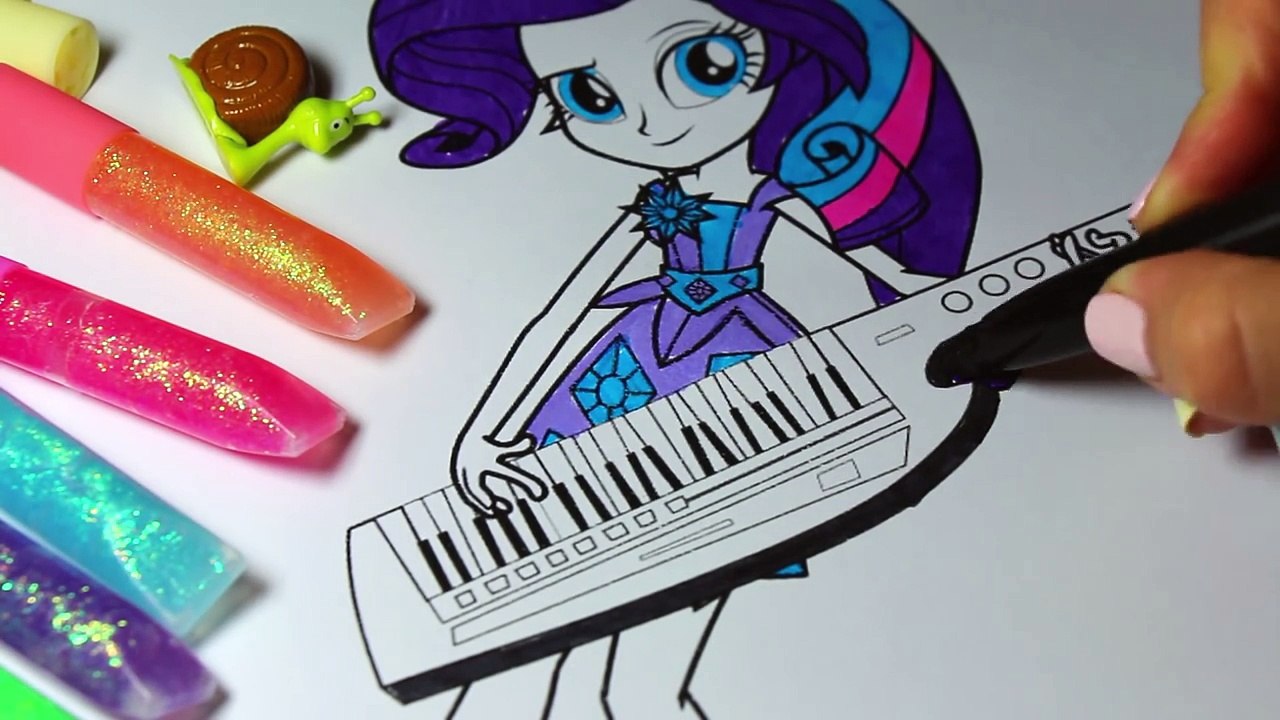 DIY My Little Pony Coloring Book: Arts for kids: How to color Rarity, Equestria Girls, Rai