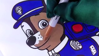 Nickelodeon Paw Patrol Chase Coloring Page! Fun Speed Coloring Activity for Kids Toddlers