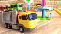 TAYO meets Bussy & Speedy MINI Cooper Toy Car Construction! Videos about Toy Cars for Kids
