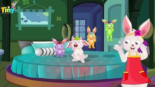 Five Little Rabbits Jumping on the bed | Nursery Rhymes