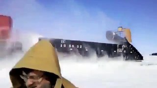 Train clearing snow on track must watch