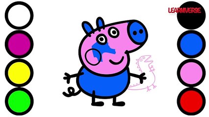 Learn Colors With Peppa Pig Charers Learn Colors for Kids Episode 2 George Pig