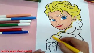 arts for kids : How to color frozen colouring pages , princess coloring pages , speed colo