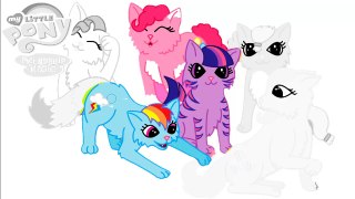 ✿ My Little Pony KITTENS MANE 6 Mlp Funny Coloring Book Video For Kids Coloring Pages FIM