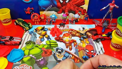 Play Doh Marvel Super Hero Adventures Play Set Hulk Spiderman Captain America