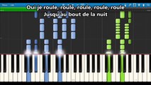 Soprano Roule Karaoke / Piano synthesia tutorial (  lyrics & Sheet music)