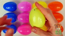 Learn Patterns and Colors with Surprise Eggs and Olie The Cub