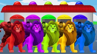 Learn Colors with Hulk and Lion King !!! Color for Kids and Toddlers Education Cartoon Vid