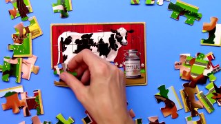 OLD MCDONALDS Cow, Pig, and Horse Jigsaw Puzzle! Rompecabezas de Puzzle