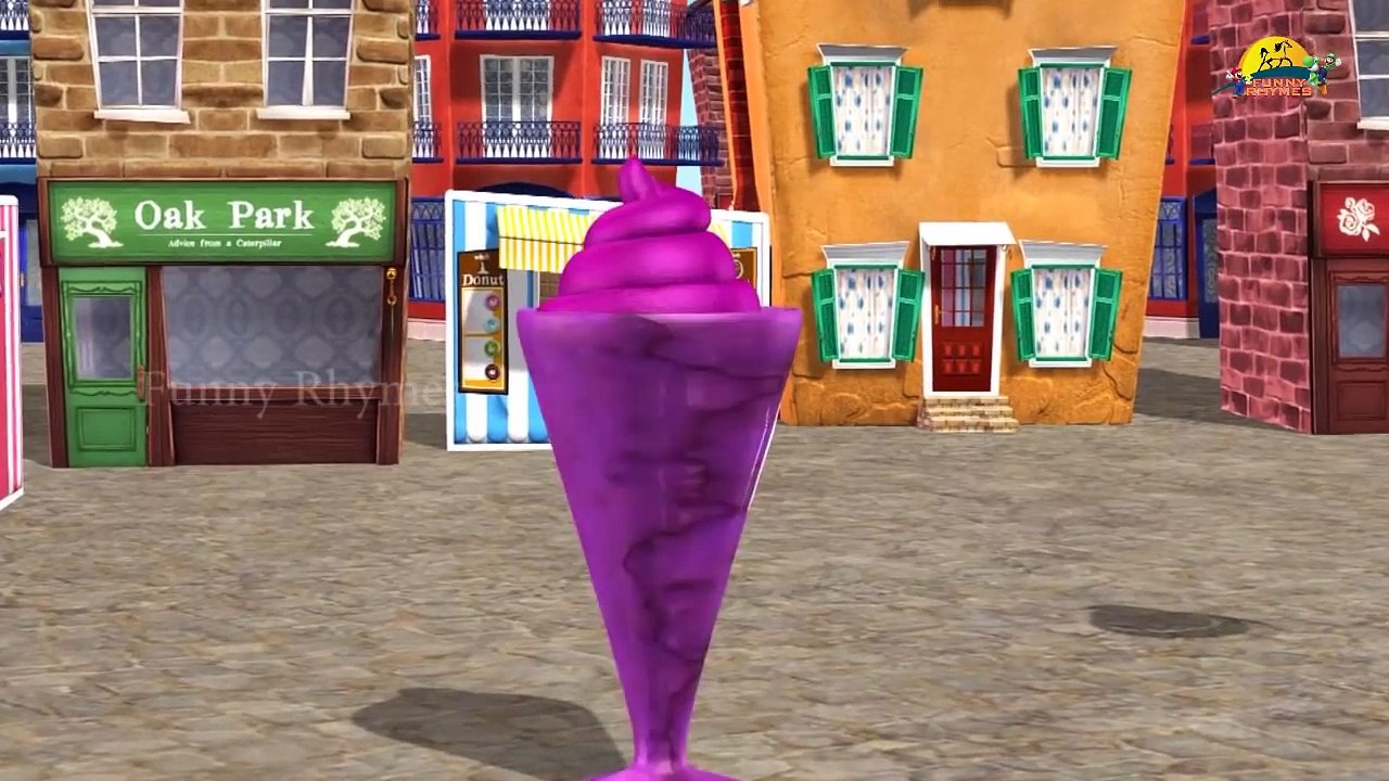 Learn Colors Cone Ice Cream | Finger Family Children Rhymes | Learning Colors Creative for