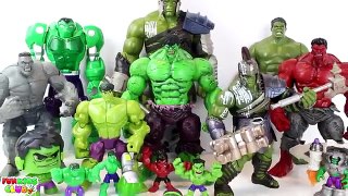 Hulk Toys Collection~! Marvel Avengers Hulk VS Ultimate Hulk VS Red Hulk Fun Kids Club