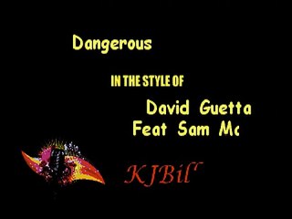 David Guetta Feat Sam Martin karaoke Dangerous