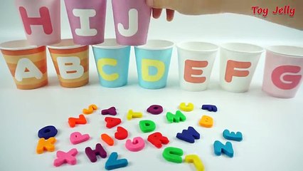 Learn Alphabets with Play Doh and Paper Cups Kids Videos for Toddlers