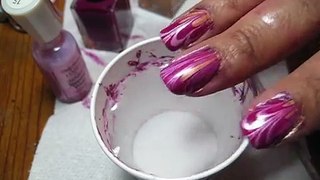 Valentines Day Water Marble | DIY Nail Art Tutorial