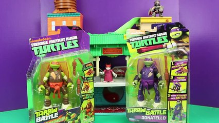 Throw Battle Teenage Mutant Ninja Turtles Michelangelo and Donatello Attacking Batman and